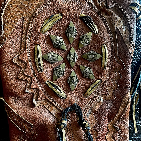 Vintage Italian Leather Cowboy Boots - Made in Italy - Picture 2 of 15